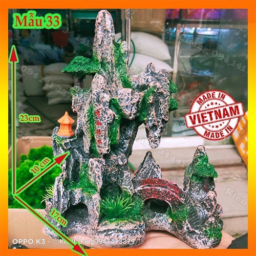 Mô Hình Núi - Hòn non Bộ - Trang Trí Bể cá (Mẫu 33)