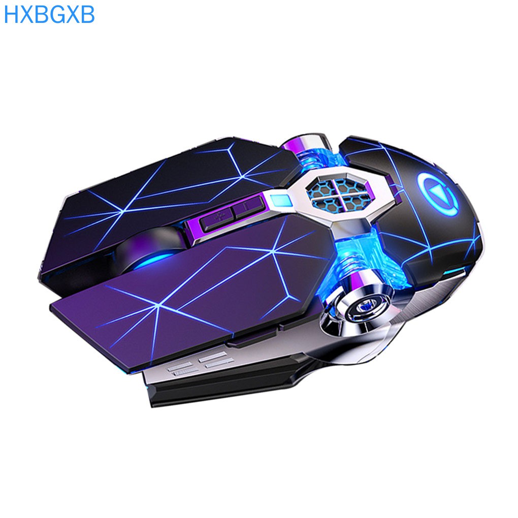 Chuột gaming màu đen đục có đèn nền và nút cảm biến chống trượt không gây tiếng ồn cho laptop máy tính