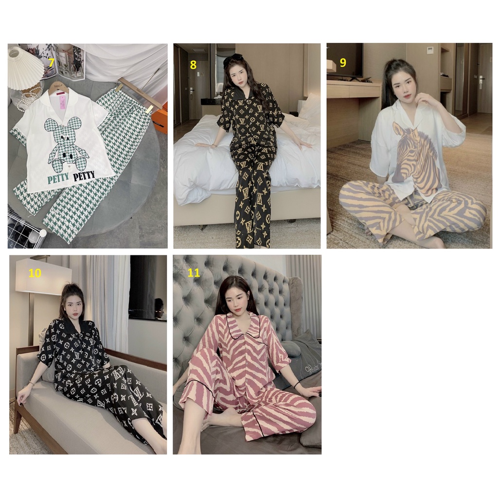 [MUA 1 TẶNG 1] [50-67kg] Đồ Bộ Lụa Mango - Thiết Kế Cộc Cánh Dơi (P1)