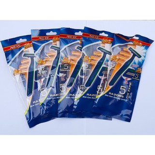 COMBO 5 BỊCH DAO CẠO RÂU CÁN VÀNG ( 25 cây)