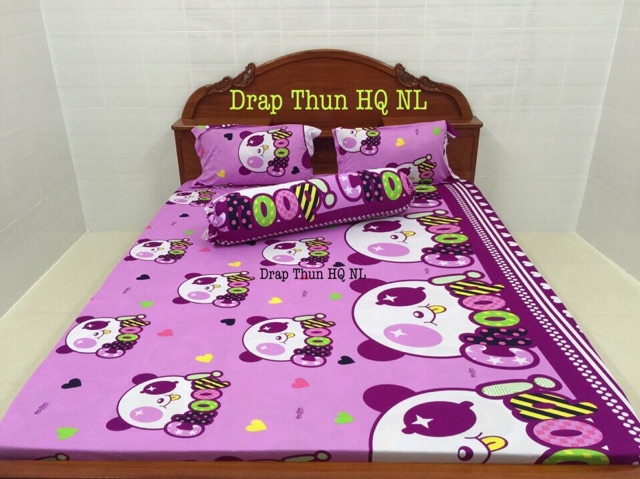 Drap thun Hàn Quốc (bộ: drap, 2 nằm, 1 ôm)