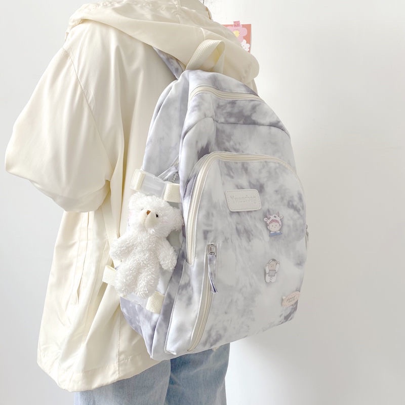 Balo loang màu chống thấm nước tặng kèm 5 pin cài+ 1 gấu treo