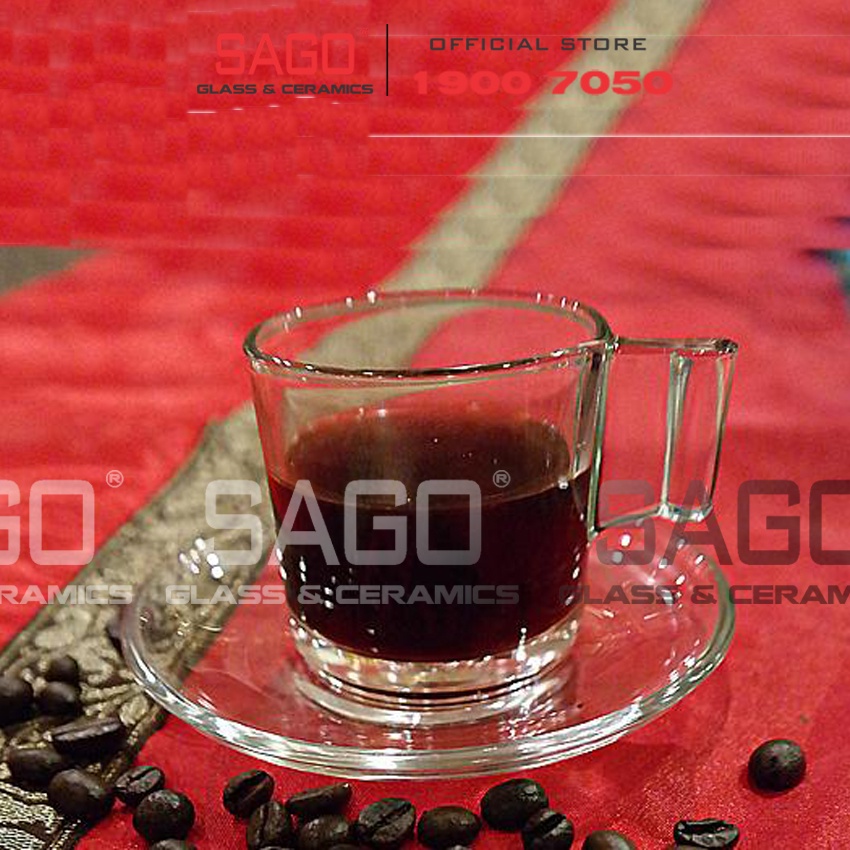Bộ Tách Thủy Tinh Cafe Nóng 82ml | LUK-304903(49)