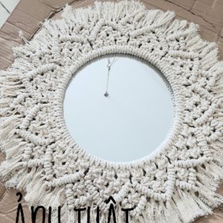 Gương trang trí Macrame 30cm - Hàng đẹp