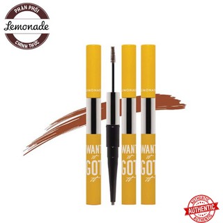 [Mã giảm giá] Chì Kẻ Mày Hai Đầu Tiện Lợi Cho Lông Mày Hoàn Hảo Lemonade Want It Got It Dual Eyebrow