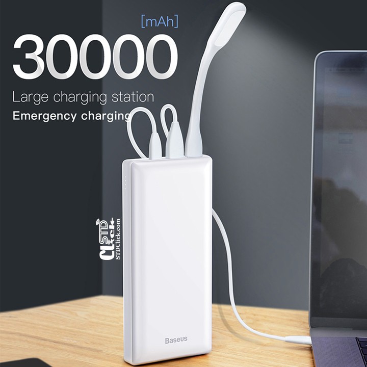 PIN SẠC DỰ PHÒNG BASEUS MINI JA 30.000MAH X30 3 CỔNG CHÍNH HÃNG HÀNG CHUẨN