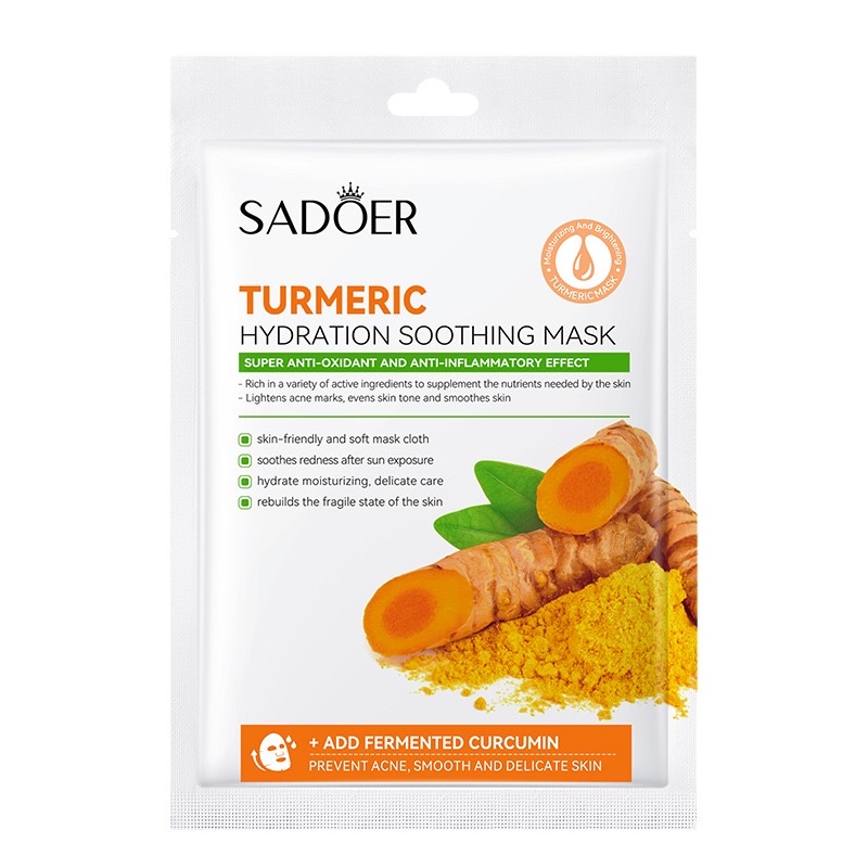 Mặt Nạ Nghệ Sadoer Curcumin Dưỡng Trắng Giảm Thâm Cấp Ẩm Cho Da Hiệu Quả