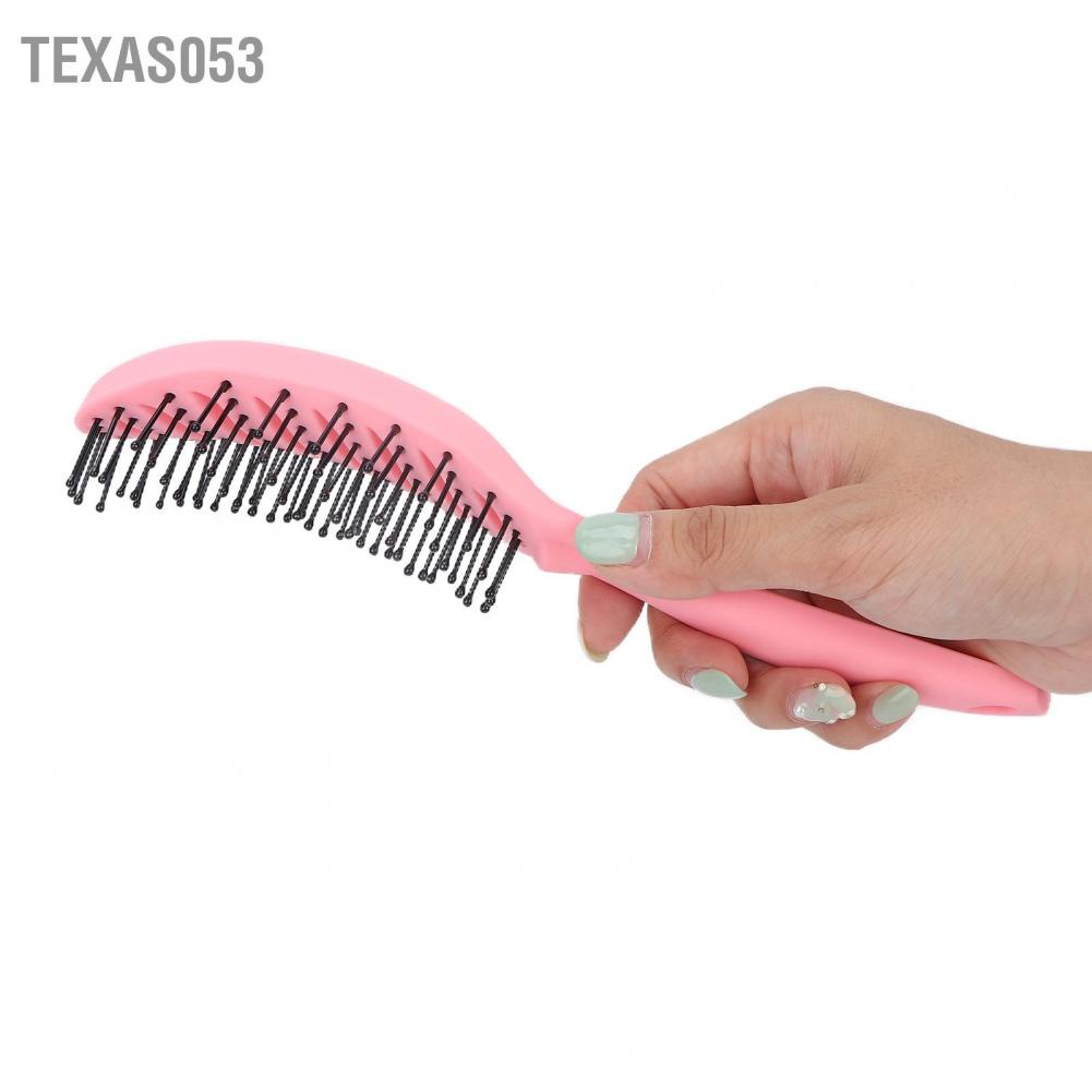 Texas053 Lược chải tóc Meniscus ướt và khô nylon tạo kiểu Làm massage