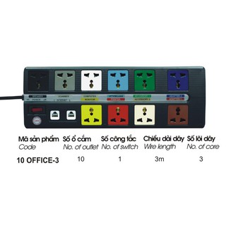 Ổ cắm kéo dài đa năng Lioa 10OFFICE-3