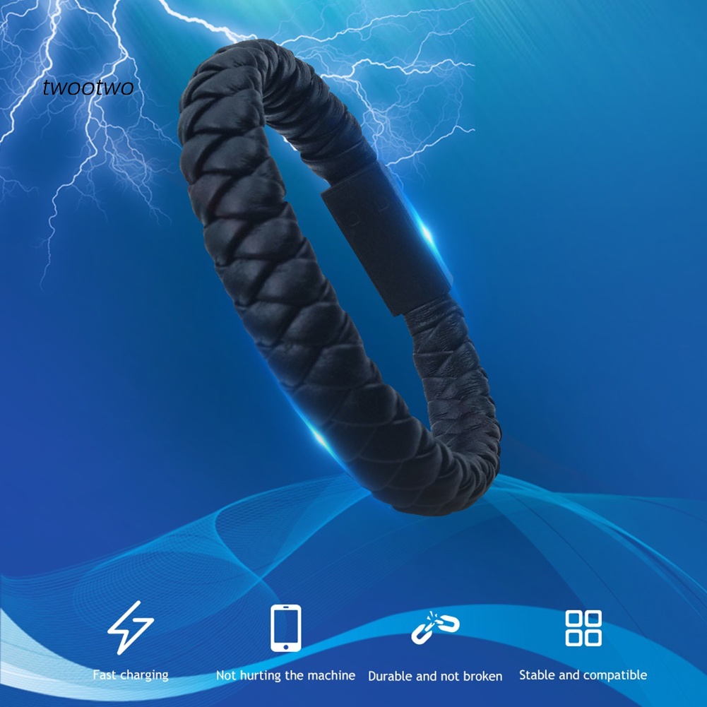 Haio| Dây Cáp Sạc Và Truyền Dữ Liệu USB Type-C Thiết Kế Dạng Vòng Đeo Tay Giả Da