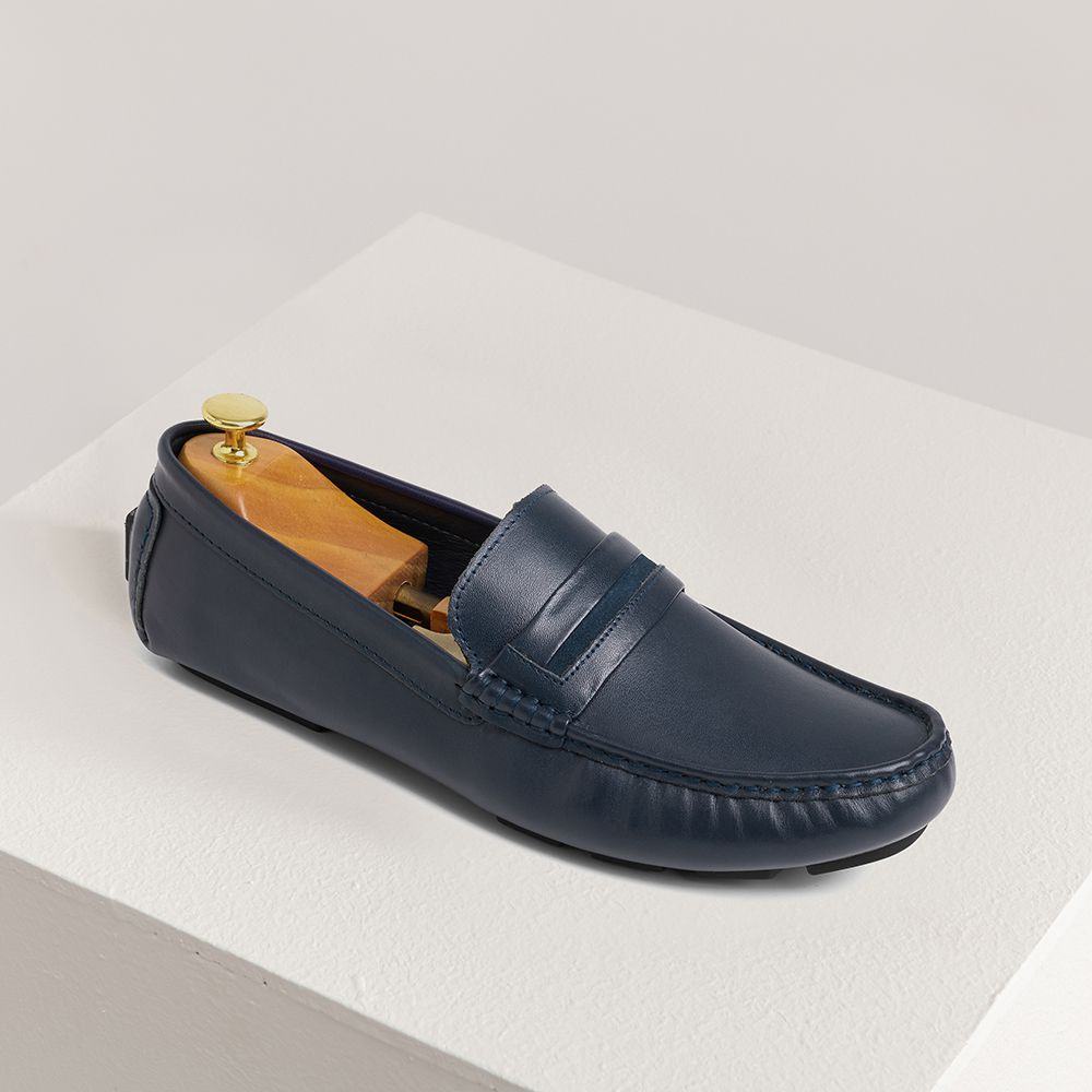 Giày lười nam da bò kiểu dáng Moccasin thời trang lịch lãm độ bền cực cao hàng hiệu Tâm Anh GNTA190905-X