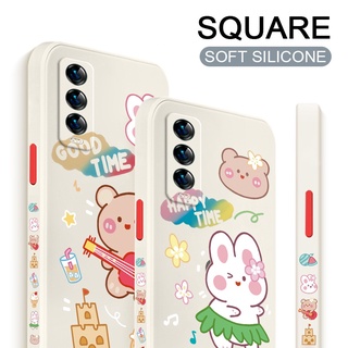Casing Vivo Y21 Y33 Y20 Y20T Y20G Y20S G Y20I Y20S Y20A Y20G Y12S Y12A Y50 Y30 Y30I Y51 Y31 Y51A 2021 Y17 Y15 Y12I Y11 2019 Cute Cartoon Soft Case Liquid Silicone Side Painting Phone Cover
