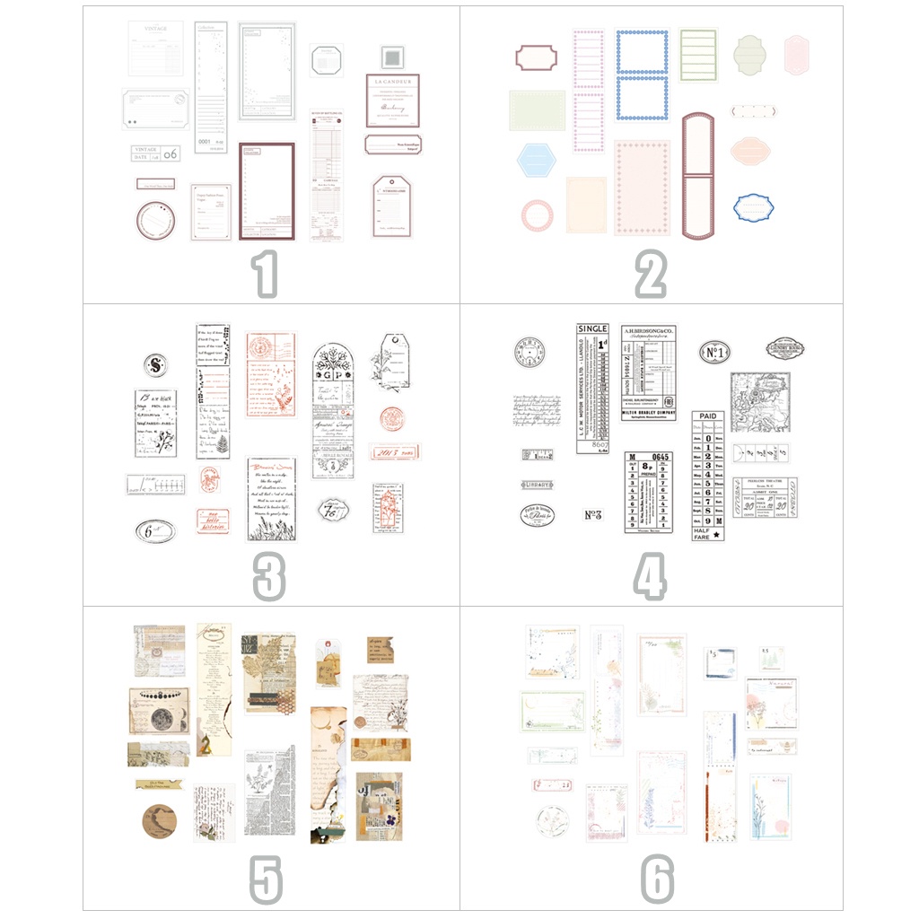 Set 30 giấy trang trí sổ tay diy sáng tạo