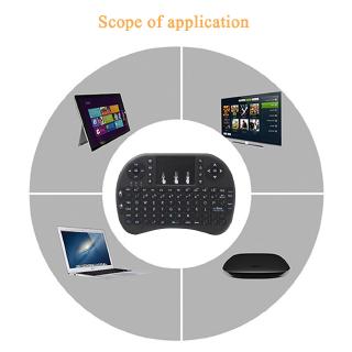 Bàn phím Air Mouse Wechip i8 phiên bản tiếng Anh/Nga kết nối không dây 2.4GHz cầm tay có bàn di chuột