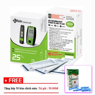 Que thử đường huyết Uright TD-4265 + tặng 50kim chích