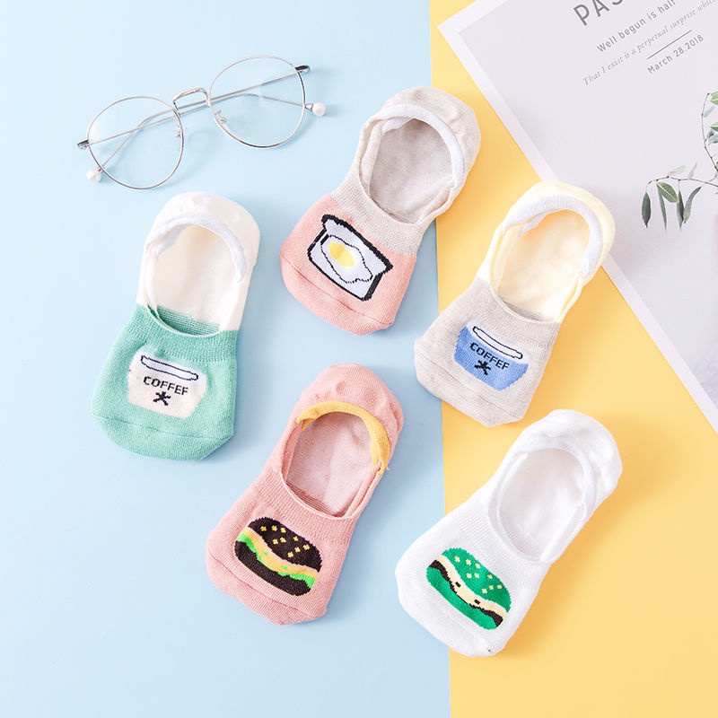 10 Đôi Vớ Thuyền Silicone Mỏng Chống Trượt Phong Cách Hàn Quốc Thời Trang Mùa Hè Năm 2021