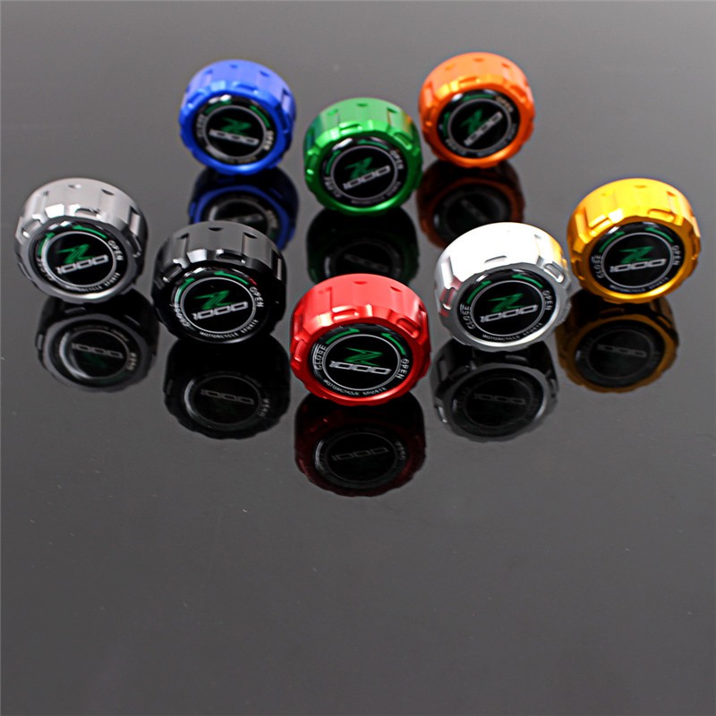 New 8 Colors CNC Aluminum Motorcycle Rear Brake Fluid Reservoir Cover Cap For Kawasaki Z1000 07 2008 2009 2010 - 2018