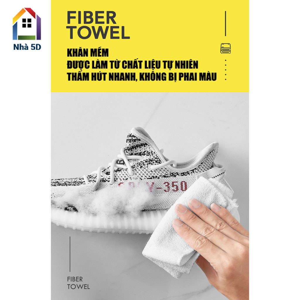 Bộ vệ sinh giày Sneaker Cleaning Premium 250ml kèm 2 bàn chải mềm, khăn lau