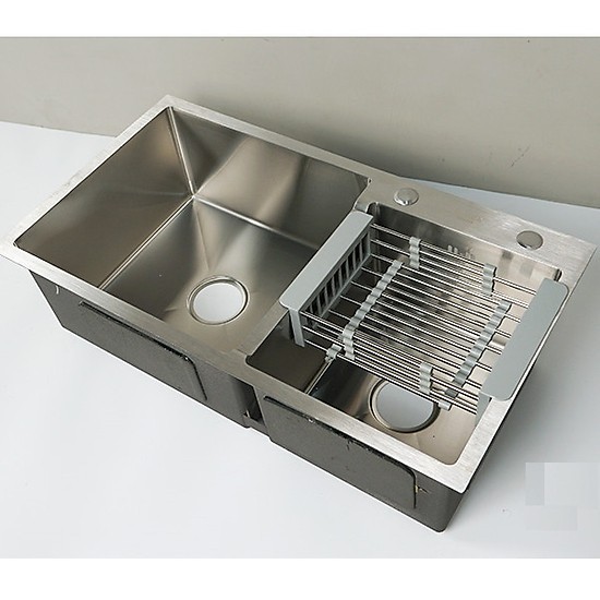 [GIÁ XƯỞNG] Chậu Hai Hố kt 8245 Lệch INOX SUS304.