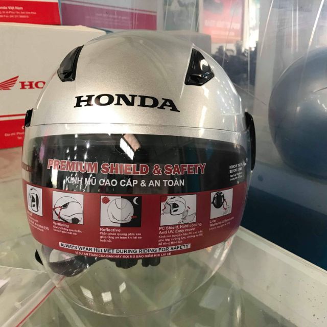 Mũ bảo hiểm honda 3/4 chính hãng