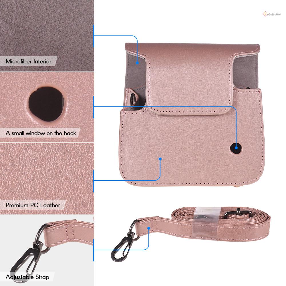 Andoer Bao Da PU Đựng Máy Ảnh Fujifilm Instax Square SQ6 T531 Có Dây Đeo Điều Chỉnh Được