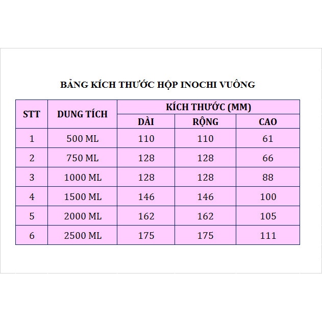 Hộp nhựa đựng thực phẩm HOKKAIDO Inochi