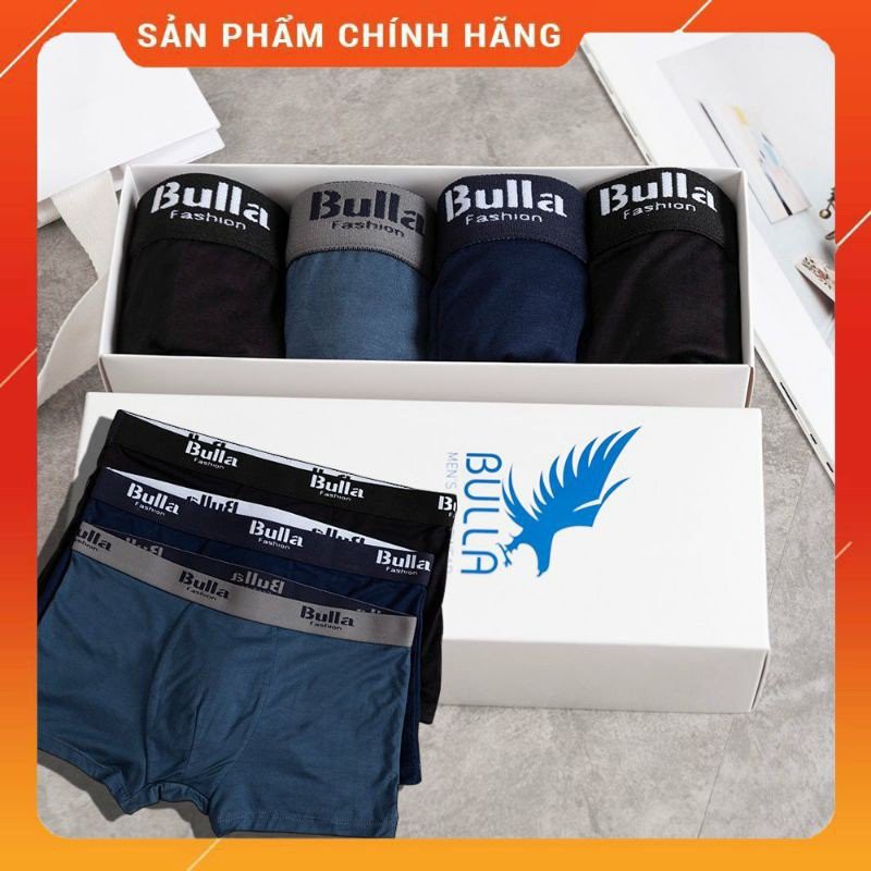 Hộp 4 Quần Lót Nam - Quần Sịp Nam Đùi Cao Cấp Bulla Siêu Sang