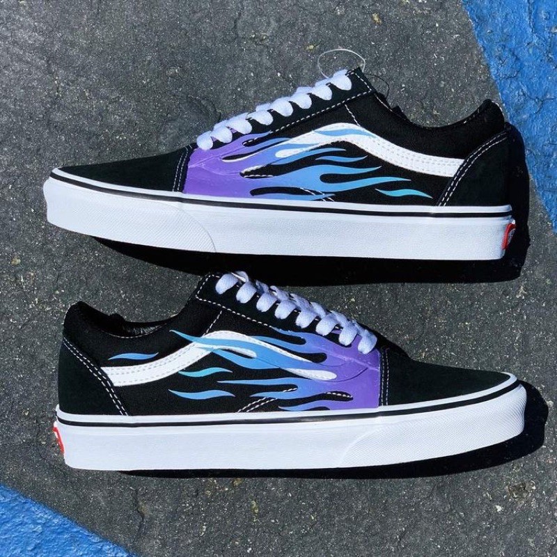 Vans custom theaser lửa xanh