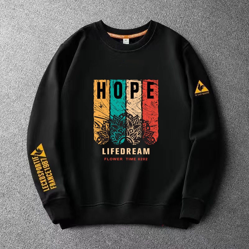 Áo Thun Nam Dài Tay Cổ Tròn Plus Size In Họa Tiết Thời Trang Thu Đông