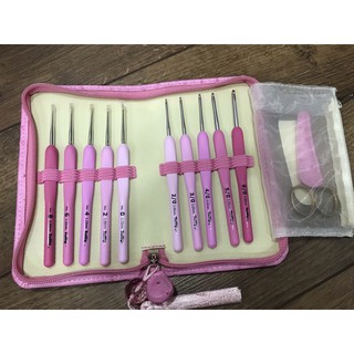 Bộ kim móc Tulip Etimo Rose cán hồng