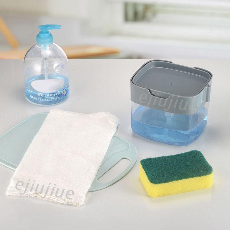 cc 2-in-1 Pump Soap Dispenser Box and Sponge for Kitchen Dish Soap and Sponge Case