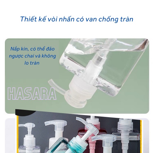 Chai chiết dầu gội, sữa tắm, nước rửa tay, bình chiết có vòi nhấn dung tích 100ml 450ml CC03 CC04