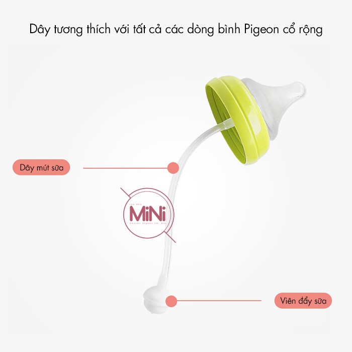 Set Dây ăn sữa và cọ rửa dây cho Bình Pigeon cổ rộng