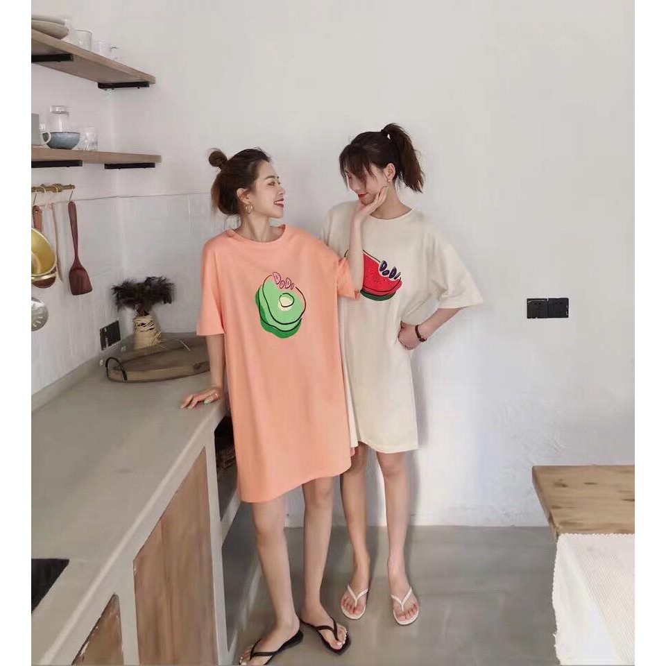 [CÓ ẢNH THẬT] Váy thun nữ hoa quả sẵn 6 màu chuẩn ảnh (Sỉ từ 5sp bát kỳ) | BigBuy360 - bigbuy360.vn