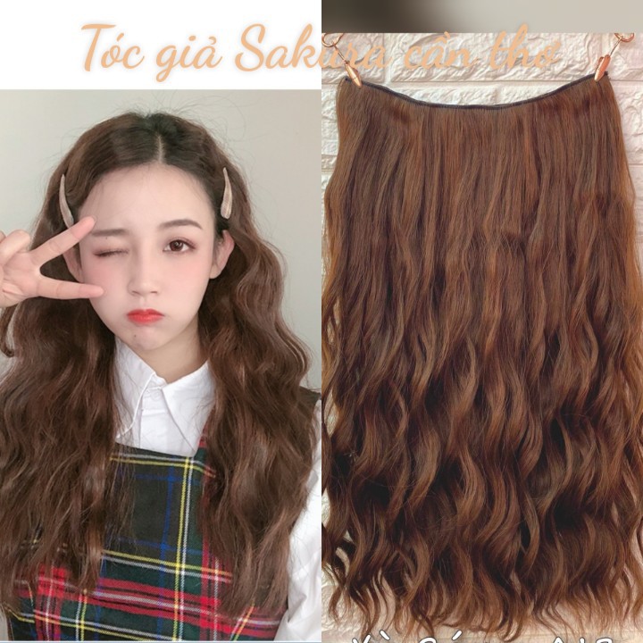 Kẹp 6 phím xù sóng 50cm ❤️ Free Ship ❤️ Tóc cao cấp chịu nhiệt- video & hình thật