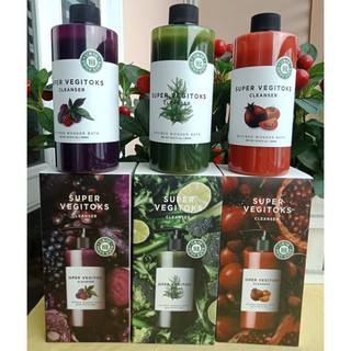 Sữa Rửa Mặt Rau Củ Quả Thải Độc Super Vegitoks Chai Lớn Vegitok 300ml