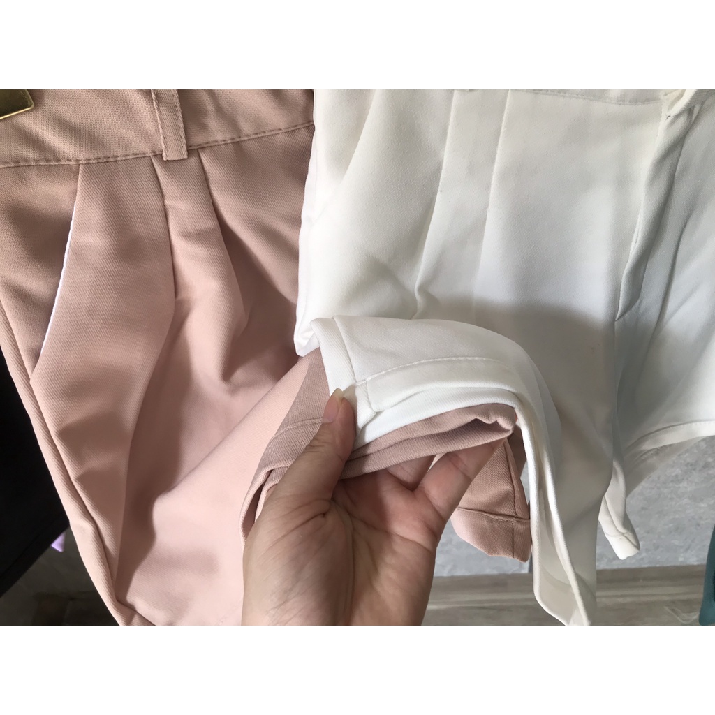 Quần Short Gấp Gấu Chất Liệu Vitex Mềm Min Cạp Siêu Cao