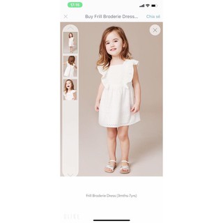 Váy Next trắng đục lỗ bé gái size 3/4y