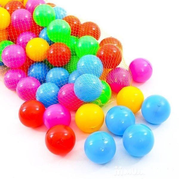 Combo 100 quả bóng nhựa mềm nhiều màu, chất liệu an toàn thân thiện cho bé khi vui chơi - Giao màu ngẫu nhiên