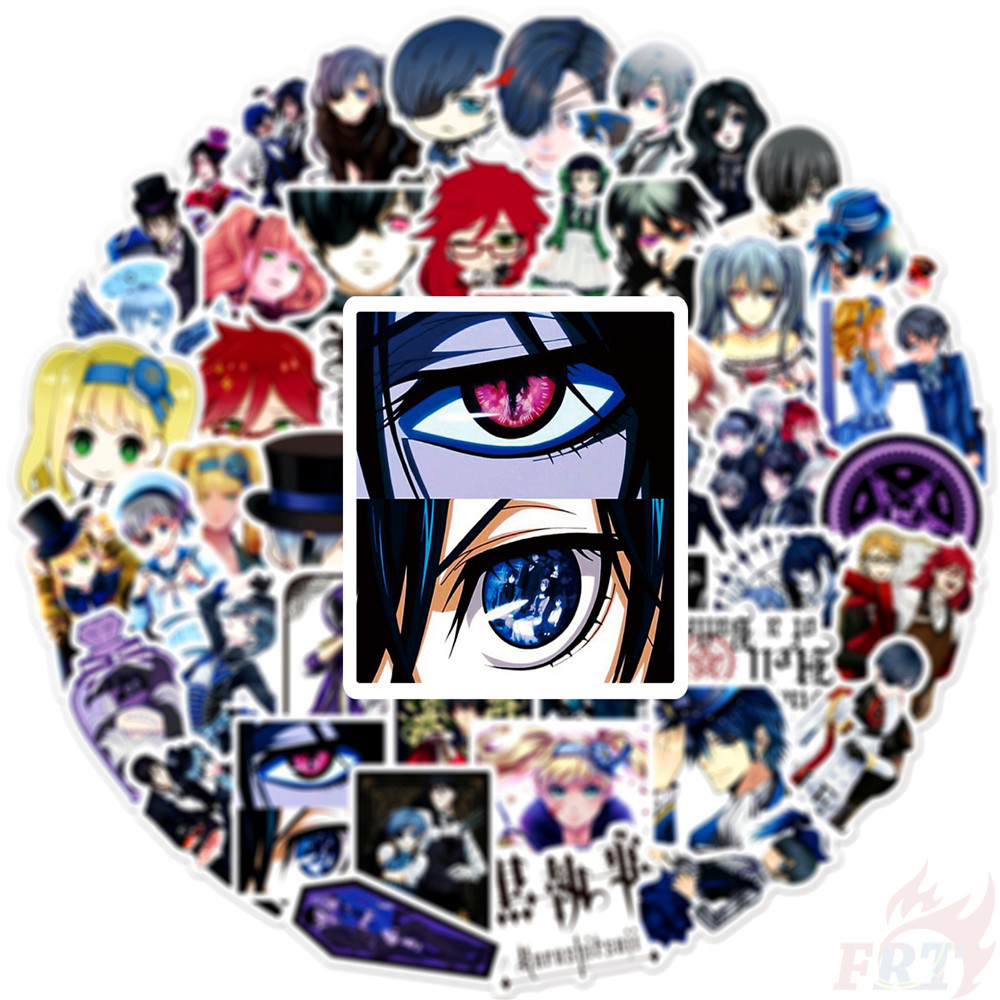 ❉ Black Butler Series 04 Anime Stickers ❉ 50Pcs/Set Ciel Sebastian Waterproof DIY Fashion Luggage Laptop Skateboard Doodle Decals Stickers