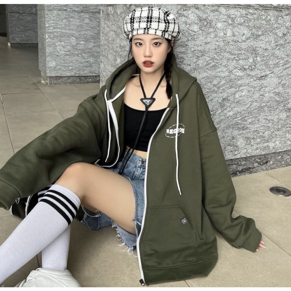 Áo Khoác Nỉ Nữ Hoodie Form Rộng REG Kute 2022