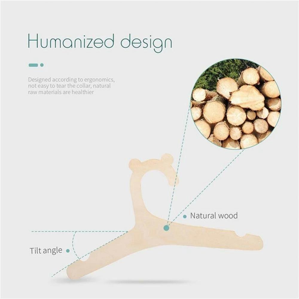 Giá Đỡ Treo Quần Áo Bằng Gỗ Tự Nhiên Dành Cho Phòng Trẻ Em