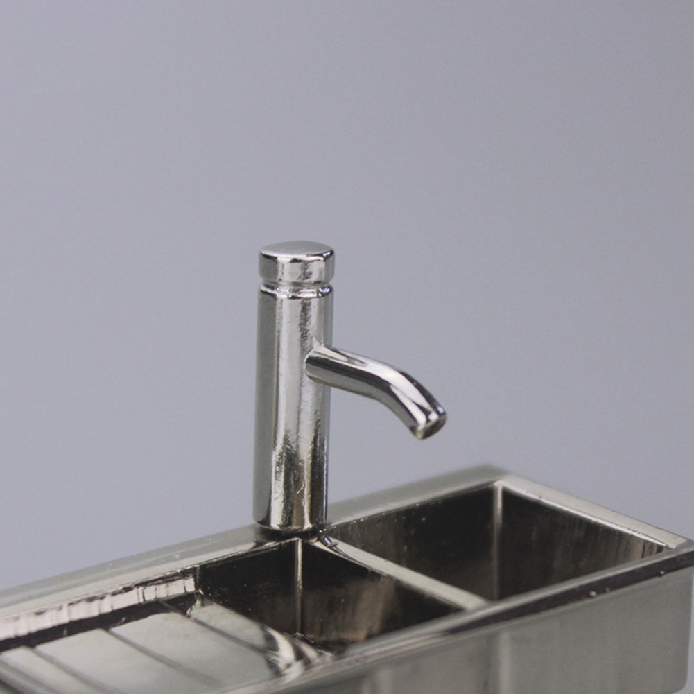 Wis| Mô Hình Bồn Rửa Chén Tỉ Lệ 1/12 Trang Trí Nhà Búp Bê