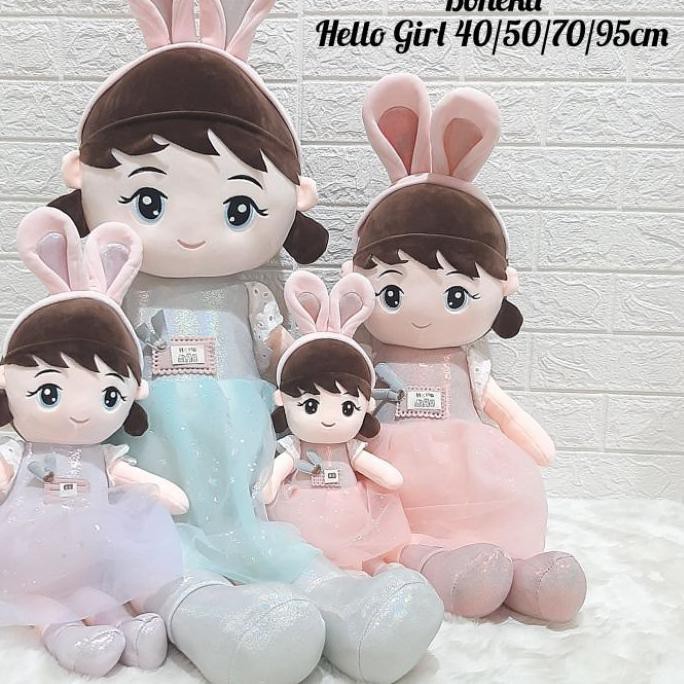 Hello Girl Búp Bê Nhồi Bông Hình Bé Gái Xinh Xắn 40cm / 50cm / 70cm