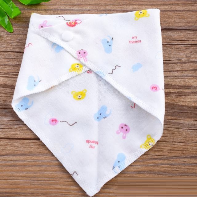 Set 5 Khăn Yếm Tam Giác 100%cotton có cúc bấm cho bé