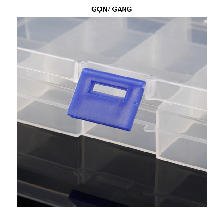 Hộp nhựa nhiều ngăn tháo rời 15 10 ngăn đựng trang sức phụ kiện linh kiện điện tử đồ làm nail đính đá Gọn Gàng