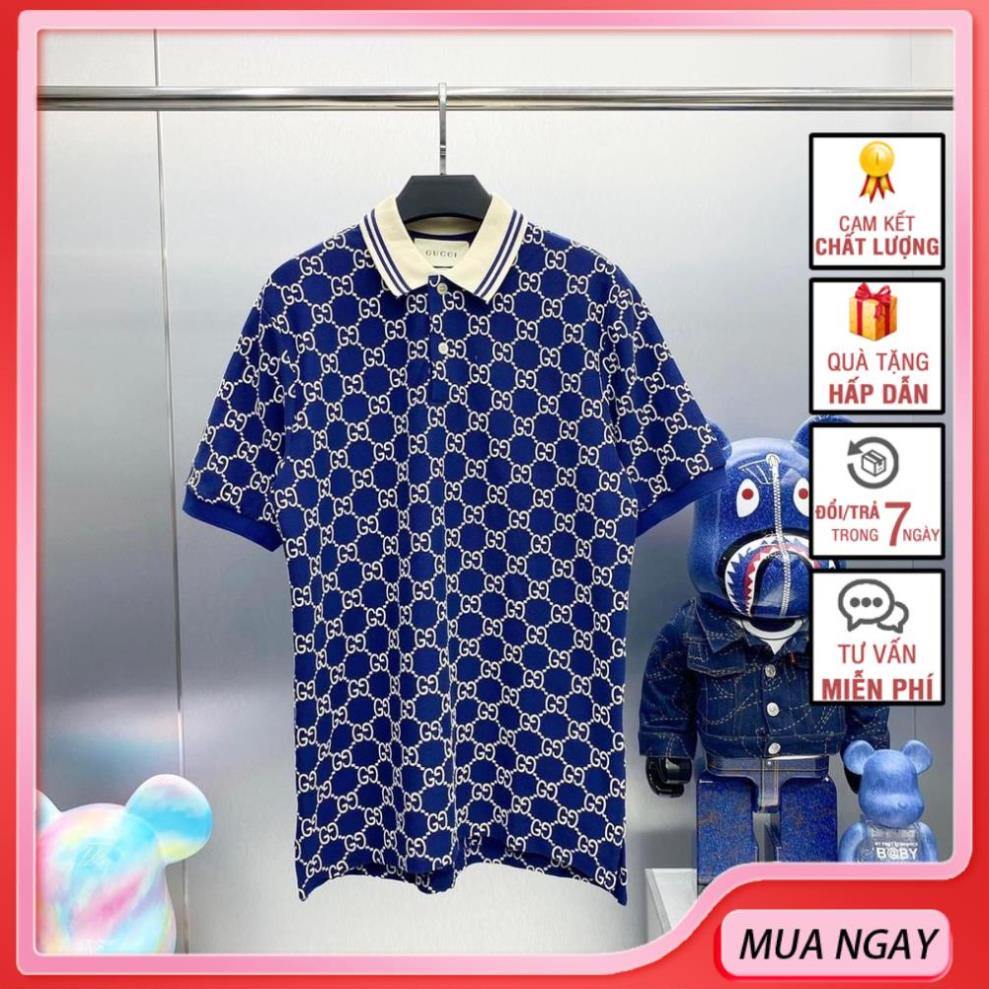 Áo polo nam nữ GUCCI linh Mikenco in dập nổi Kèm hộp quà siêu hot, áo polo nam hot nhất chất đẹp thoáng mát cho mùa hè