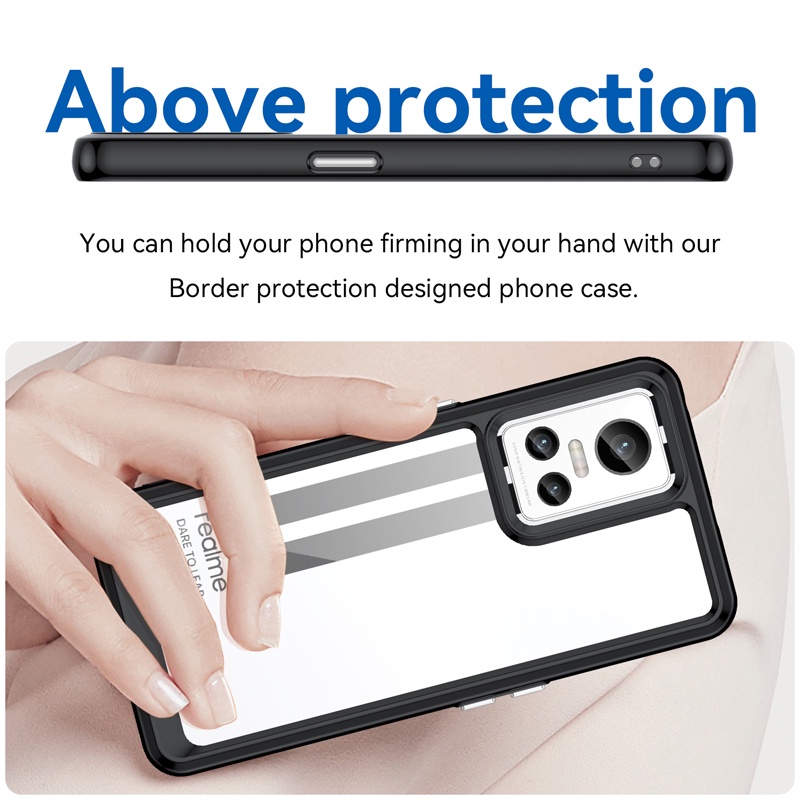 Ốp Điện Thoại Silicone Mềm Viền Màu Trơn Cho Oppo Realme GT Neo 3 2T