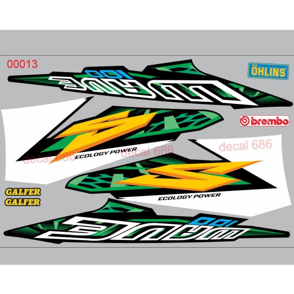 Tem Rời WAVE Thái 204 Trắng Đen Chế Cao Cấp 3 Lớp mẫu 00013 - Decal 86