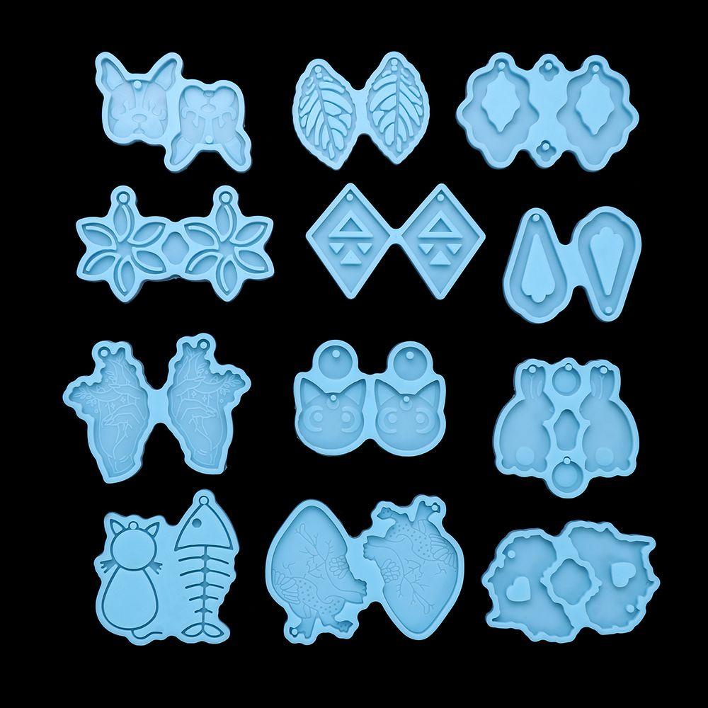 Khuôn Silicone Làm Bông Tai DIY Hình Học Tiện Dụng